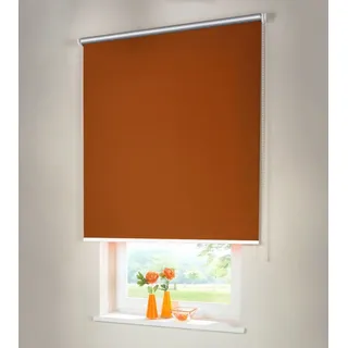 Seitenzugrollo Verdunkelungsrollo THERMO 165 x 160 cm orange-terracotta Kettenzugrollo lichtundurchlässig