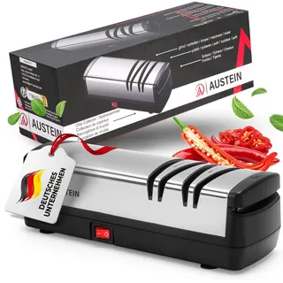 Messerschärfer elektrisch, 3-stufiger Diamantschleifer für Messer & Scheren | Ideal für Anfänger · schneller elektrischer Messerschleifer & Scherenschleifer · für Küche · Messer schärfen & schleifen