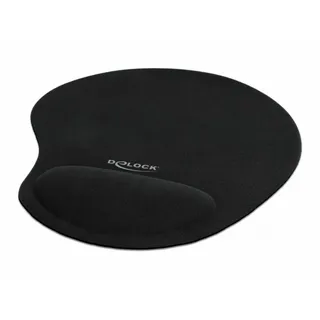 DeLock Mauspad mit Handballenauflage schwarz