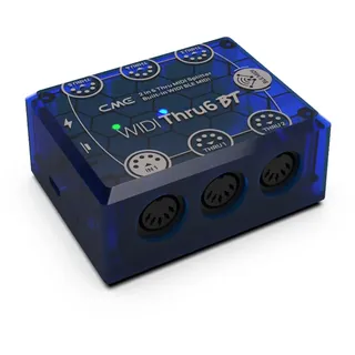 CME WIDI Thru6 BT – 2-In/6-Out MIDI Thru mit 5-Pin DIN & Bluetooth – Hochgeschwindigkeitsübertragung aller MIDI-Daten
