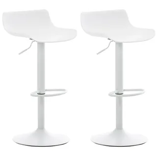 CLP Barhocker Aveiro 2er Set höhenverstellbar drehbar Weiß