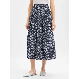 More & More Maxirock Damen Gepunktet Blau/Weiß 38