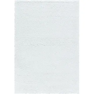 HOCHFLORTEPPICH SALZACH, einfarbig, aus Polypropylen, Weiß, 160 x 230 cm