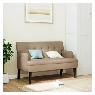 vidaXL Sitzbank mit Rückenlehne Cappuccino 112 x 65,5 x 75 cm