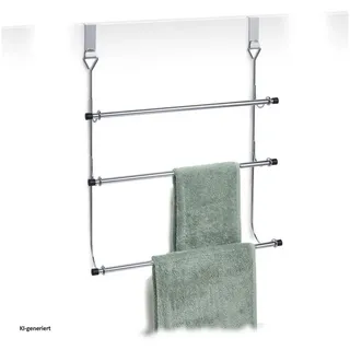 Hti-Living Handtuchhalter für Türrahmen Silber