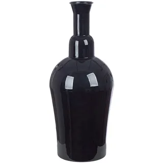 Bodenvase GILDE "Vase Filu, schwarz H.55 cm", schwarz, B:24,5cm H:55cm T:24,5cm, Metall, Vasen