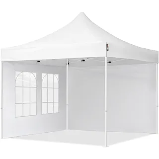 TOOLPORT Faltpavillon Economy 3 x 3 m inkl. 2 Seitenteile weiß 59041
