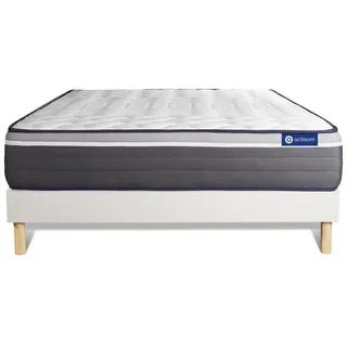 BETT Actimemo plus Memory-Schaum 140 x 220 cm h4 - Kit Bettgestell Weiß