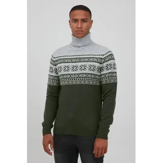 Blend Norwegerpullover BHTjesse Grobstrick Pullover mit Rollkragen grün XXL (58)