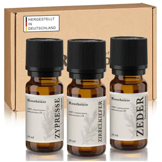 Roothouse-Organics® 3er WaldSet – 100% naturreine ätherische Öle – 3 x 10 ml – Duftöl Set für Diffuser, Duftlampe & Saunaaufguss – Wal...