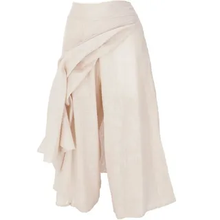 Guru-Shop Relaxhose Ethno Hosenrock, Boho Maxirock, Sommerrock -.. alternative Bekleidung weiß M/L