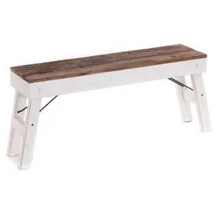 DESIGN DELIGHTS Sitzbank Aldo Weiß 112 x 48 x 28 cm