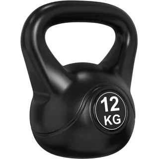 Tunturi Kugelhantel, Kettlebell, PVC mit Sand gefüllt, 12 kg