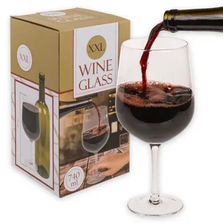 MIJOMA Großes XXL-Weinglas für ca. 740 ml, Stimmungsglas, für Weintrinker Weinliebhaber, Höhe ca. 22 cm