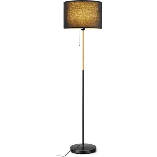 LALISU Stehlampe LED Vintage Tischlampe LED Lampe Wohnzimmer Vintage Retro Industrial Design E27, 152cm Classic Standlampe für Wohnzimmer, Schlafzimmer, Büro, Hotel (Schwarz)