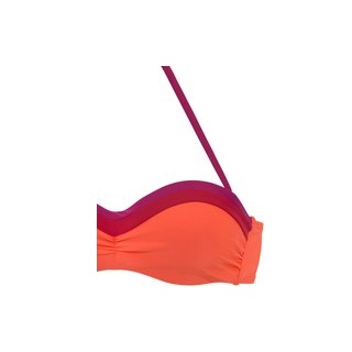 S.OLIVER Bügel-Bandeau-Bikini-Top Damen orange-berry Gr.42 Cup C