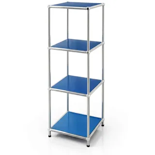 Floordirekt Standregal Concept Epure Mk-005, Blau, Metall, 30x89x30 cm, stehend, Wohnzimmer, Regale, Bücherregale