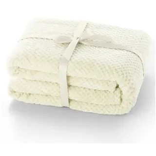 Wohndecke Decke Microfaser Wohndecke Tagesdecke Fleece, DecoKing, weich sanft kuschelig skandinavischer Stil beige 220 cm x 240 cm