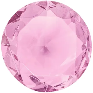 Yeti-Gold Farbiger 12 cm extragroßer Glasdiamant | glamouröse Deko | Deko-Diamant | Diamantkristall | Tischdeko | Diamant | Kristall | Streudeko | Hochzeitsdeko | Briefbeschwerer | Brillanten (rosa)