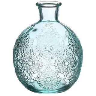 NaDeco Dekovase Kugelvase Bologna Größe h.12 Ø9.5 cm, in Hellblau Kugelflasche blau