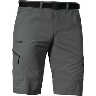 Schöffel Herren Shorts Silvaplana2, vielseitige Wanderhose mit separatem Gürtel, Outdoor Hose mit praktischen Taschen, asphalt, 52
