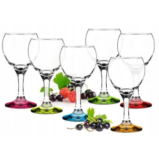 Sendez Weißweinglas 6 Weingläser Bunte Gläser Weinglas Gläserset Rotweingläser Weinkelche