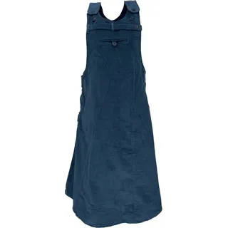 Guru-Shop Minirock Cord-Latzrock, Trägerkleid, Hippierock -.. alternative Bekleidung blau S/M