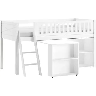 Vipack Spielbett SCOTT 90 x 200 cm Kiefer massiv weiß lackiert