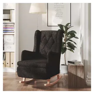 vidaXL Schaukelsessel Stoff 0 x 0 x 0 cm Schwarz