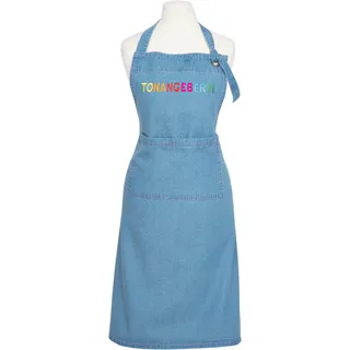 Kochschürze PAD "Denim", blau, B:80cm L:70cm, Denim/Jeans, Baumwolle, Schürzen, Kochschürze, mit Stickerei
