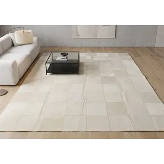 KUHFELL online & NOMAD Fellteppich PATCHWORK KUHFELL TEPPICH 160 x 200 cm IN DIVERSEN FARBEN, echtes Fell weiß