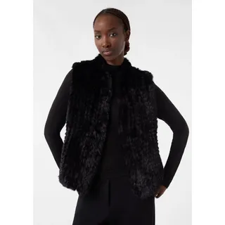 comma Outdoorjacke Outdoor-Weste Weste aus gestricktem Kunstpelz schwarz XS
