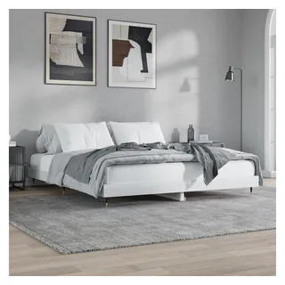 vidaXL Bett Bettgestell Hochglanz-Weiß 160x200 cm Holzwerkstoff weiß 200 cm x 160 cm