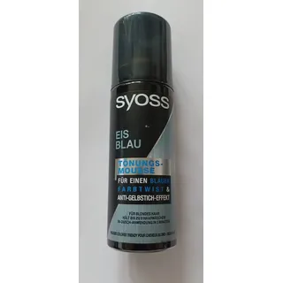 Syoss Tönungsmousse Eis Blau (3 x 120 ml), auswaschbare Schaumtönung für einen Farbtwist, pflegender Tönungsschaum mit Anti-Gelbstich-Effekt für blondes Haar