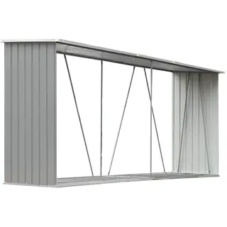 vidaXL Kaminholzregal 330 x 84 x 152 cm grau