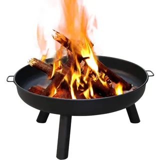 Sonnewelt Feuerschale Ø75 cm,Feuerschale für Draußen mit Griffen-Feuerschalen für Balkon Hof Wiese Wald Kamin Terrasse Camping