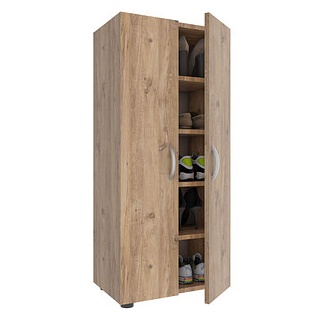 VCM my home Schuhschrank Ulas XL, 918423 eiche 4 Fachböden 49,0 x 34,0 x 108,0 cm