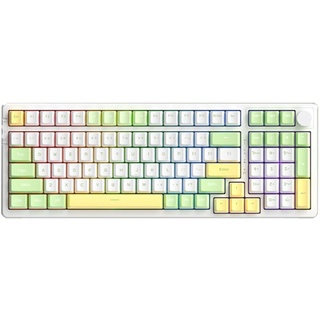 AJAZZ AK992 Dichtung Drahtlose mechanische Tastatur mit drei Modi, RGB-beleuchtete Tastatur, Hot-Swap-Ode an Spring Tea Switch (RGB-Hintergrundbele...