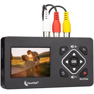 ClearClick Video-zu-Digital-Konverter 2.0 (zweite Generation) Mini-Edition – Aufnahme von Videos von Videorekordern, VHS-Bändern, AV, RCA, Hi8, Camcorder, DVD, Gaming-Systemen