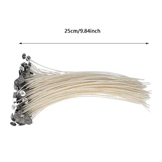 Umweltfreundliche Kerzendochte, 100 Stück, Raucharm, Zum Selbermachen, Weißes Paraffin, 25 Cm/30 Cm, Handgefertigt, Vielseitig Verwendbar, Für Lampen, Stumpenkerzen, Behälter, Bienenwachs, Sojawachs
