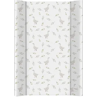 Ceba Baby® Wickelauflage Wickelunterlage - 2 Keil Wickelmulde fürs Babybett 70x50 cm - Wickeltischauflage mit OEKO-TEX® Standard 100 - Made in EU - Wasserdicht und Abwaschbar - Gans