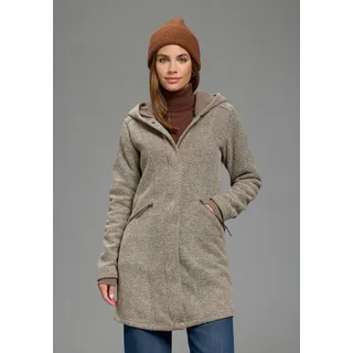 POLARINO Strickmantel Beige/Braun 44
