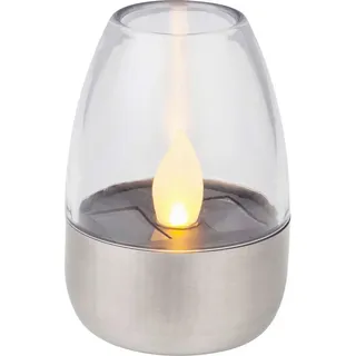 Ambia Garden Solarleuchtenset, Klar, Metall, Kunststoff, 10-teilig, bauchig, 8.8 cm, RoHS, CE, mit Schalter, Flackerfunktion, tragbar, Lampen & Leuchten, Außenbeleuchtung, Solarleuchten