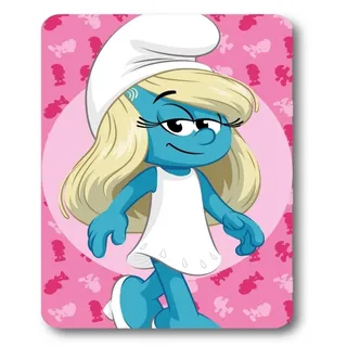 Die Schlümpfe Smurfette Fleecedecke 100x140cm - Rosa