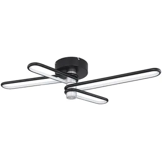 LED Deckenleuchte Designlampe Wohnzimmerleuchte Esszimmerlampe Küchenleuchte, Bluetooth Lautsprecher, 35W 1400lm 3000K warmweiß, H 18,5 cm