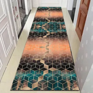 AZMANI Läuferteppiche, Teppichläufer 100 cm 1,5 m 2 m 250 cm 300 cm 4 m 5 m 6 m Extra Lange Teppiche, für Balkon, Flur, Büroteppich, 0,8 m x 5 m