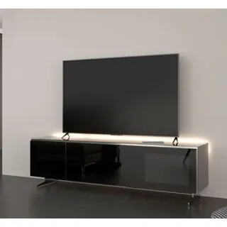 Munari TV-Lowboard Moma Glas Schwarz