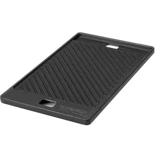 Grillfürst Universal Gusseisenplatte Grill 44,8 x 25,4 cm - massive Gusseisen Grillplatte mit großen Griffen, Gussplatte beidseitig verwendbar, geeignet für Rogue 365 (und Rogue 525 bis 2020)