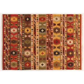 Kilim Carpets by Jalal Teppich Kilim Sivas 3 rot/mehrfarbig 60 X 90 cm