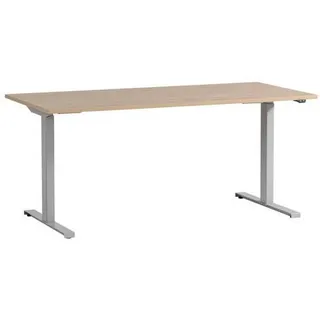 Mid.you Schreibtisch, Eiche, Holzwerkstoff, rechteckig, eckig, 160x71x75 cm, höhenverstellbar, Arbeitszimmer, Schreibtische, Bürotische